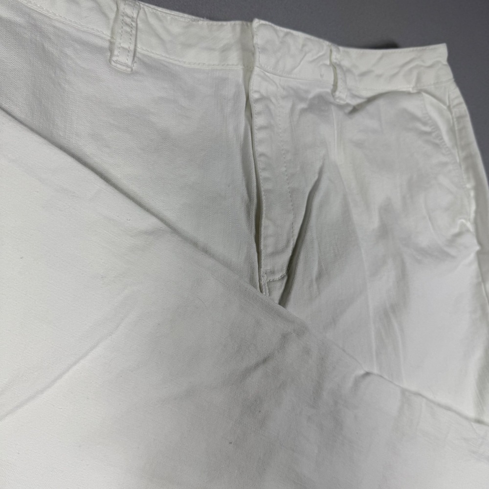 White Wide Leg Trousers Flared Dress Pants Size 16